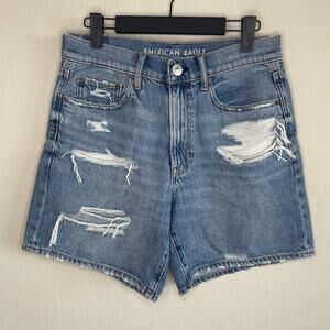 American Eagle AE '90s Boyfriend Denim Shorts Midi Length - Size 6